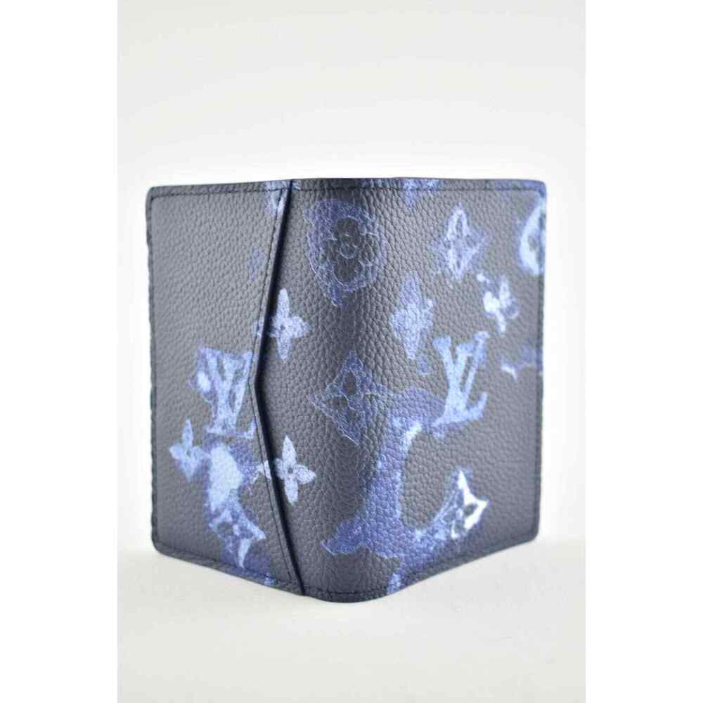Louis Vuitton Watercolor Ink Blue Monogram Logo Pochette Pocket Organizer Wallet - Picture 5 of 10